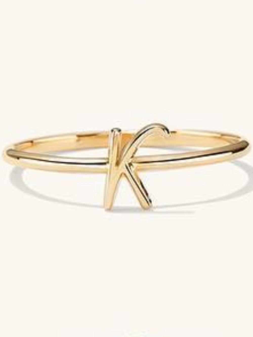 Mejuri Cursive Letter "K" Ring